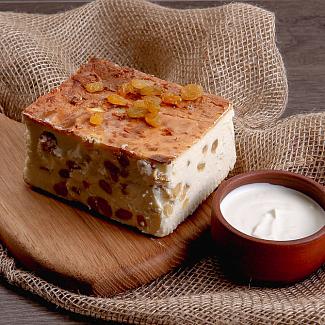 Творожная запеканка (изюм)